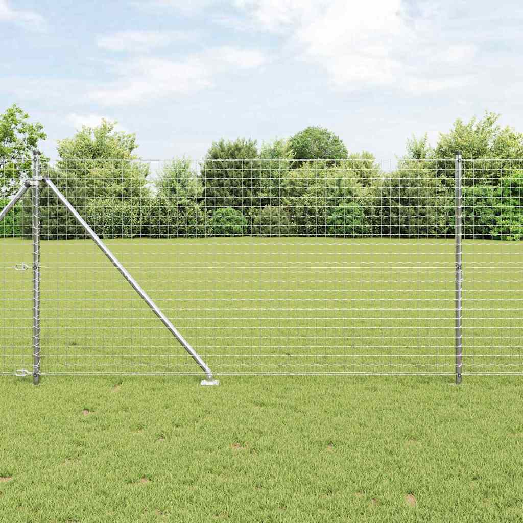 Słupek ogrodzeniowy. 13 pcs Srebrny Stal vidaXL