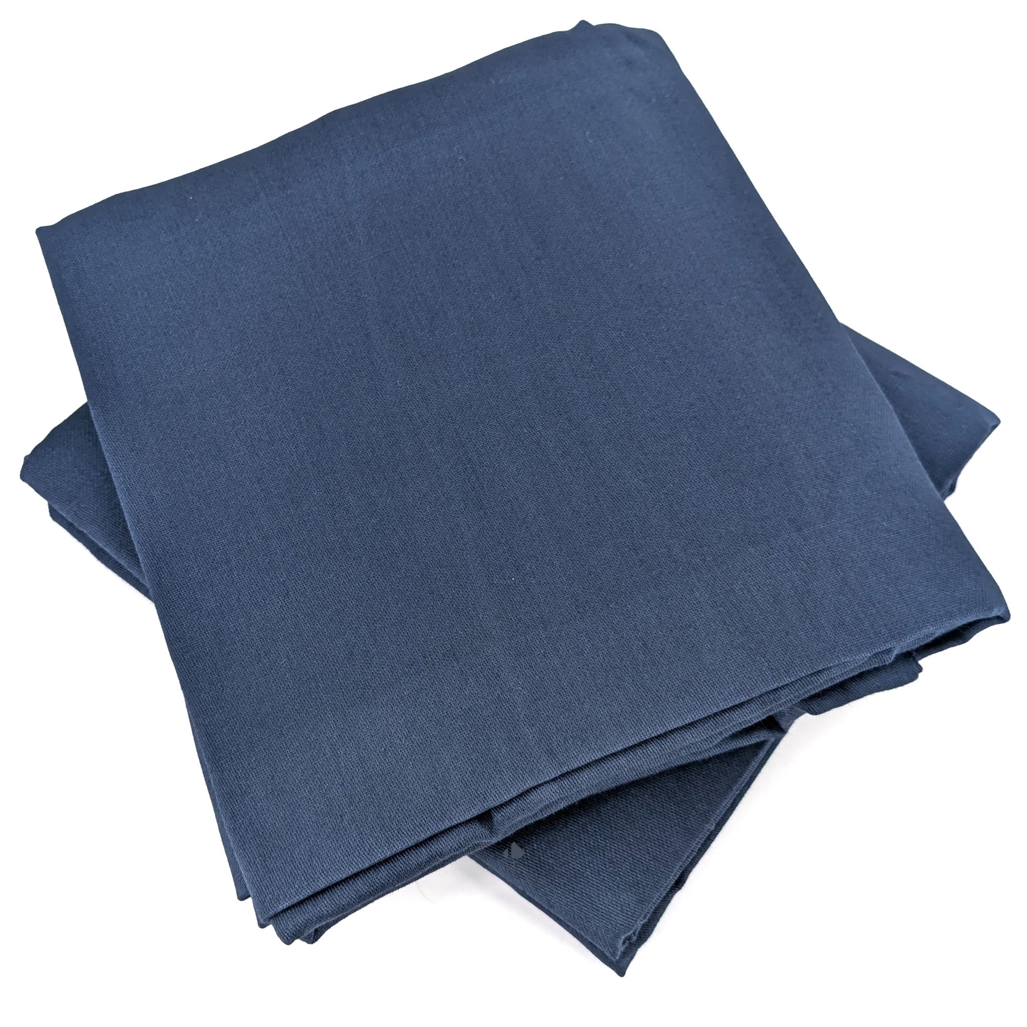 Parure de lit 240x220 cm satin de coton SAPRI bleu indigo 3 pièces - 5