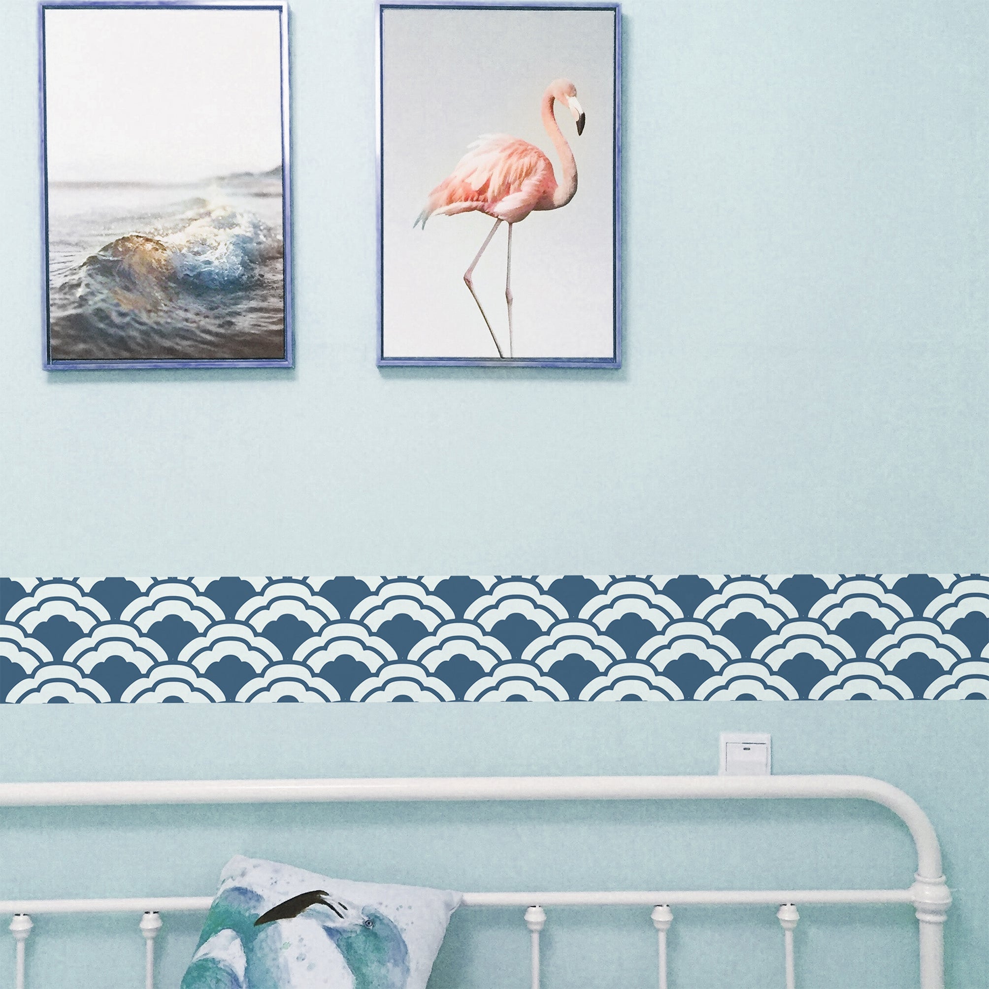 Frise Murale Nuages Bleu - 450x11.5cm | Décoration Chambre Enfant Sans Toxique