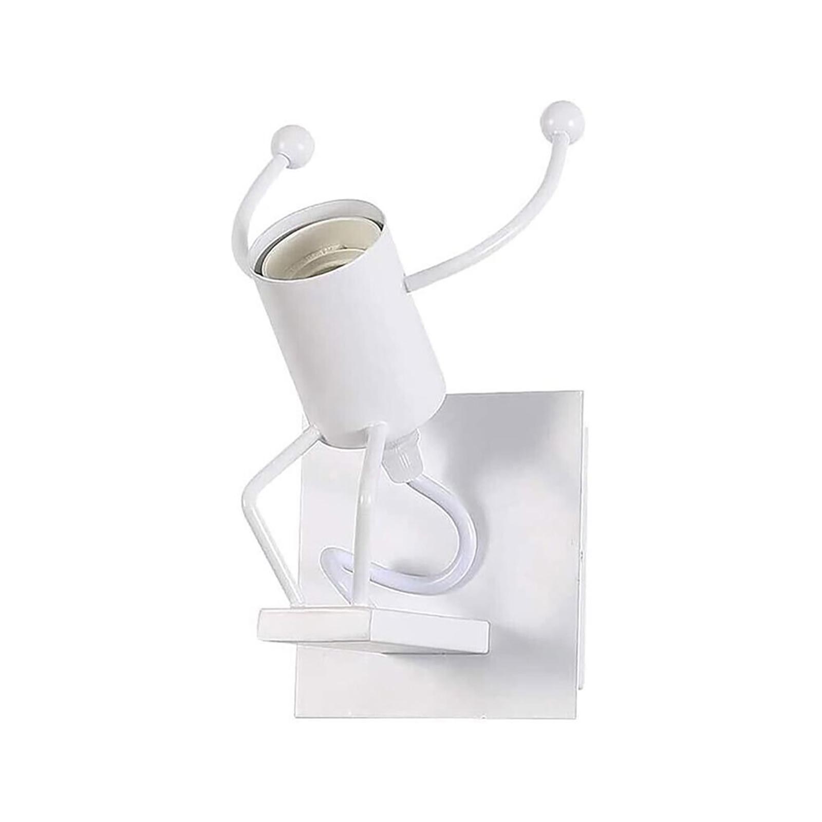 Applique A Parete Attacco E27 Lampada Da Parete Omino Su Scala IP20 - Foto 4