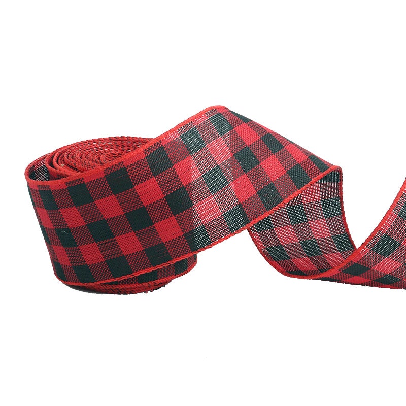 Ruban À Carreaux Vichy Pour Décoration De Gâteaux De Noël - 1