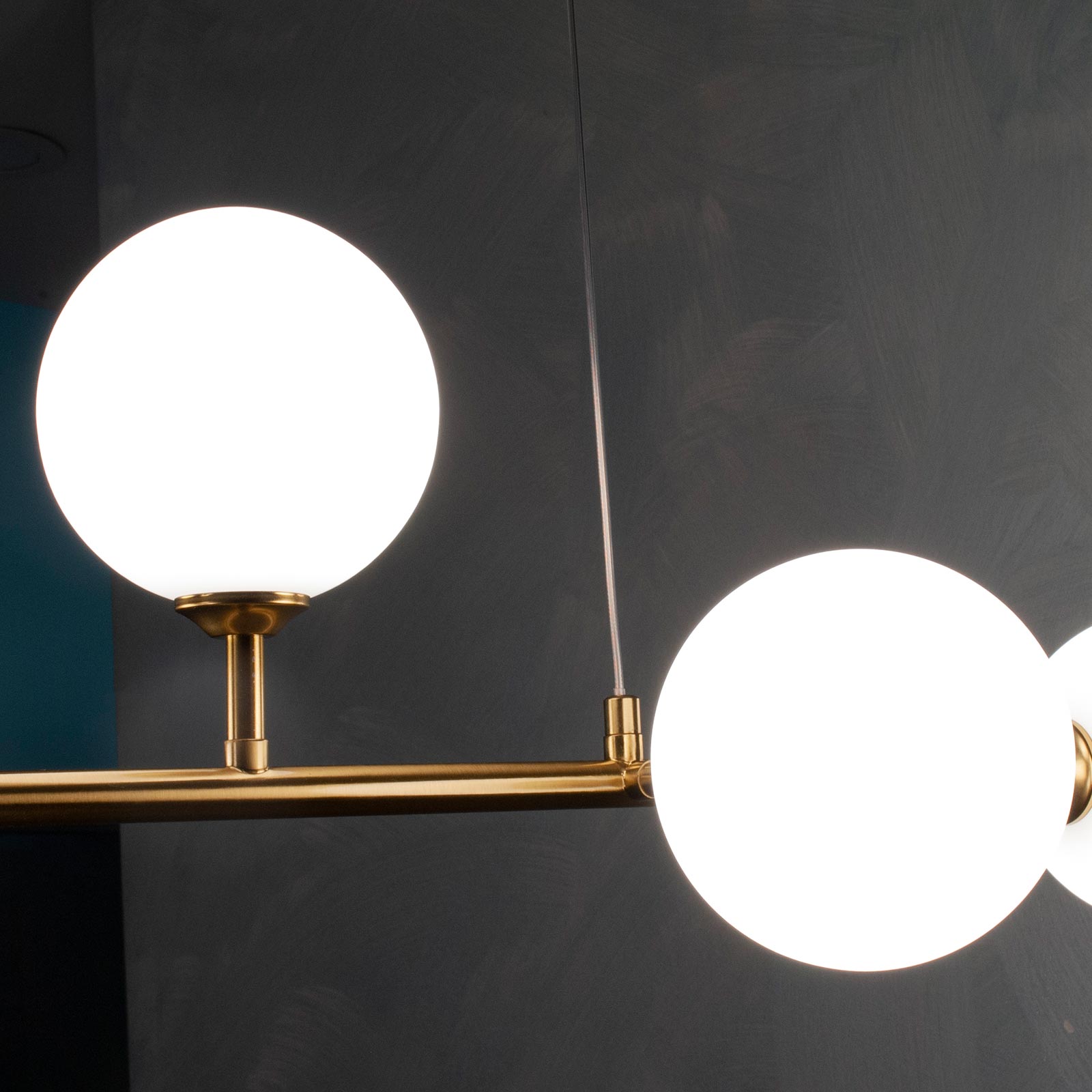 Plafonnier suspendu avec 6 boules Lampe décorative Bronze pour salon Cuisine Douille G9 - 5