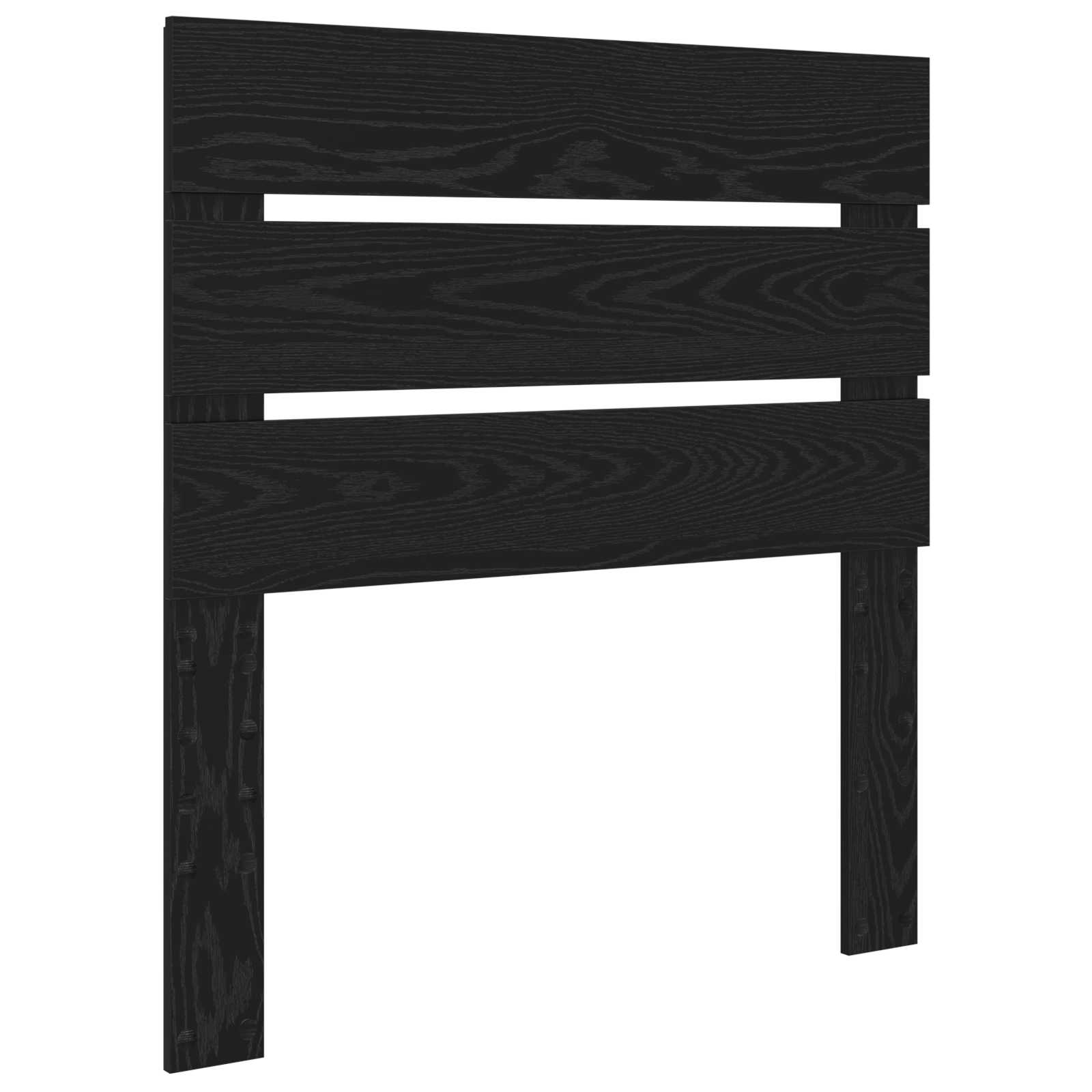 Cadre de lit noir 75 x 190 cm en bois de pin massif - 6