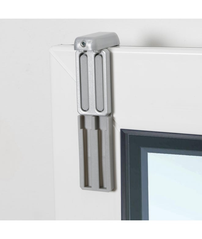 MADECOSTORE Lot de 2 de fixations sans percer à serrer pour store sur fenêtre avec aération - Blanc - 3