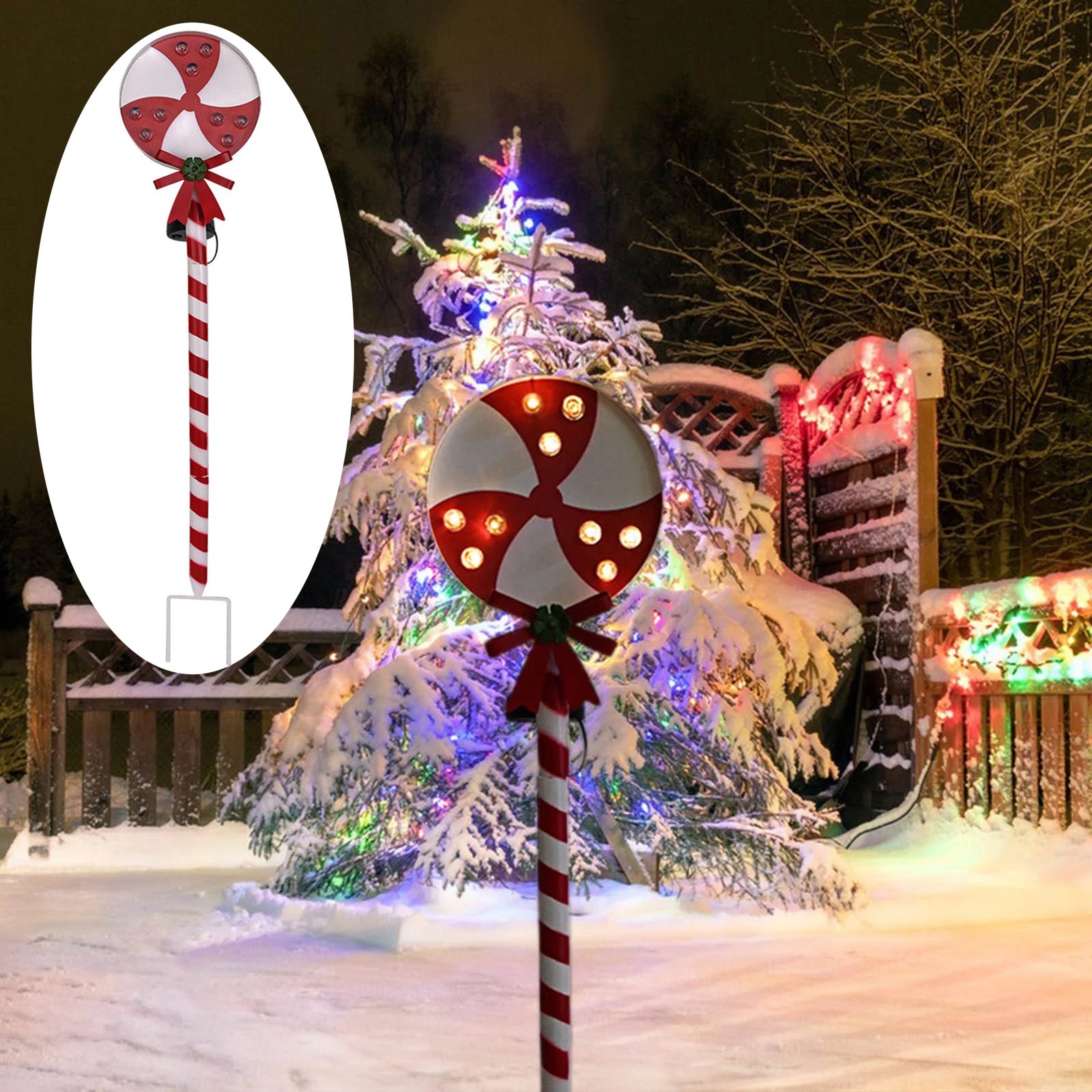 Świąteczne lampki solarne do dekoracji ogrodu, dekoracje na przyjęcia na dziedzińcu, lampki podłogowe świąteczne, ciepłe światło, kolorowe pierścienie