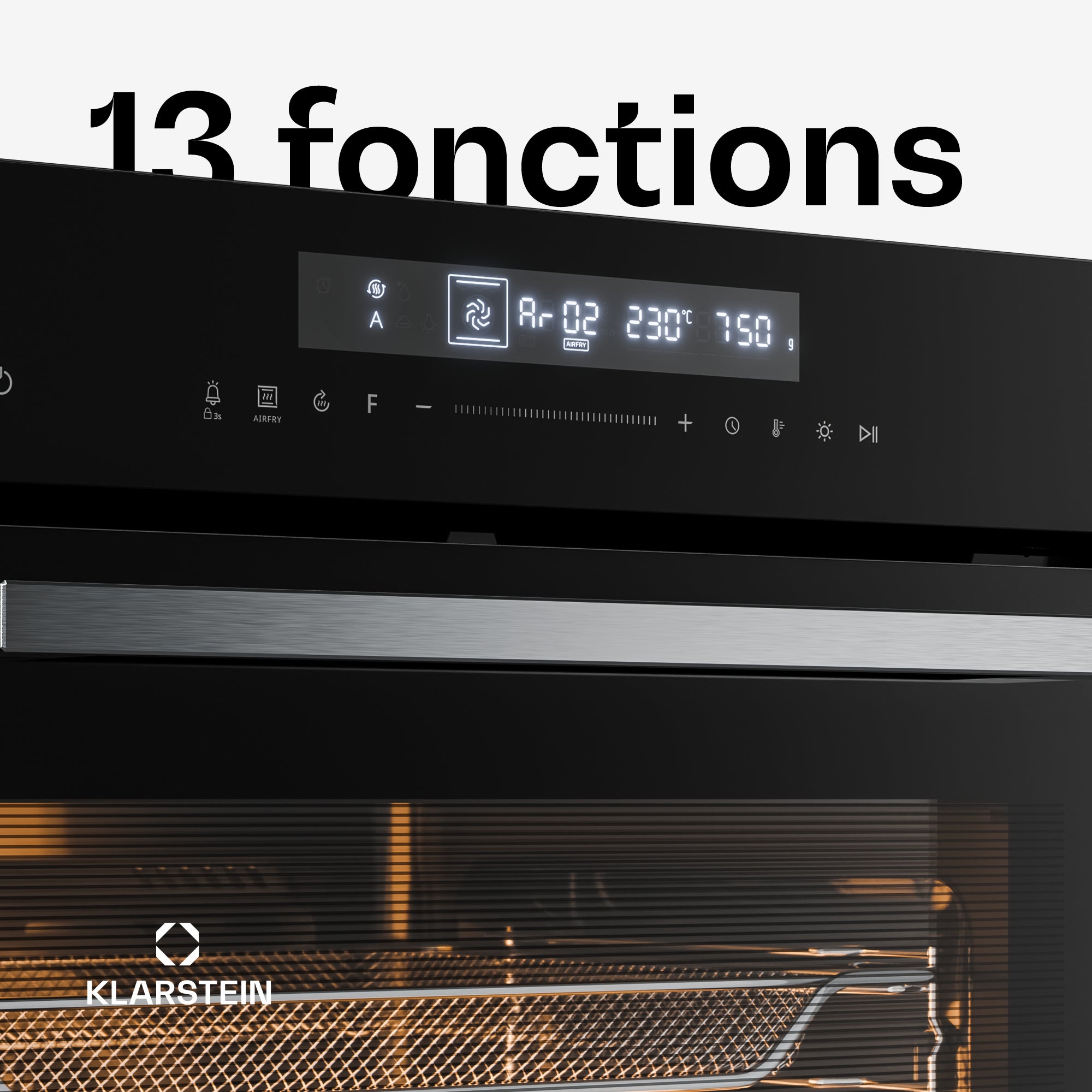 Airjet Four électrique air chaud 2900W 72L 60 cm Noir Klarstein - 3
