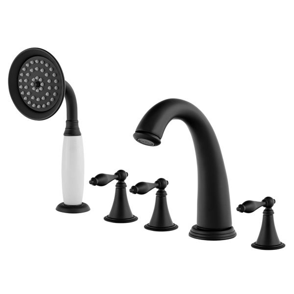 BATERIA WANNOWA 5-OTWOROWA NAWANNOWA STOJĄCA RETRO CZARNA