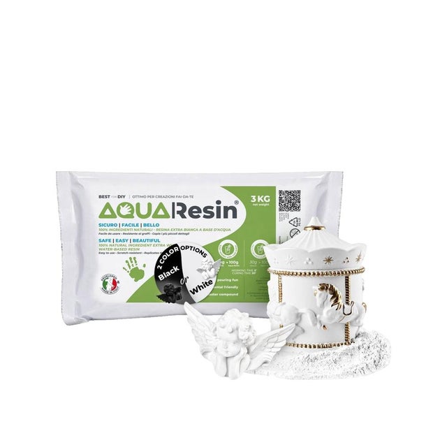 Gips Alpha Premium reschimica AQUA RESIN satynowe wykończenie biały drobne detale