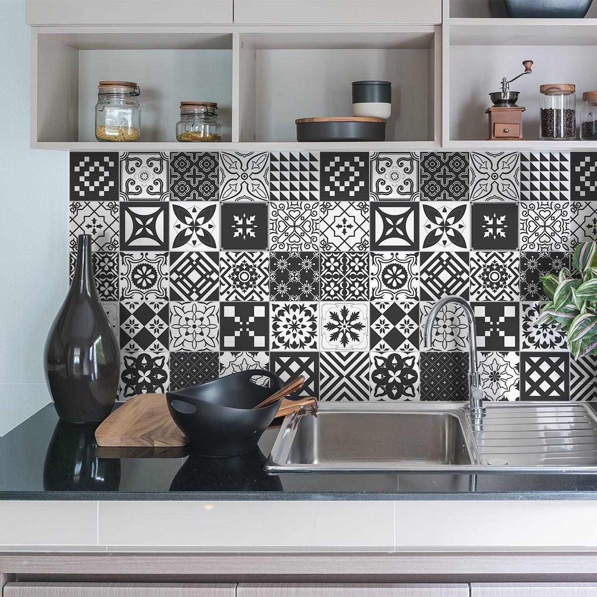 9 adesivi piastrelle di cemento azulejos nolwenia - Sticker adesivo - adesivi murali - 9stickers20x20cm - 3