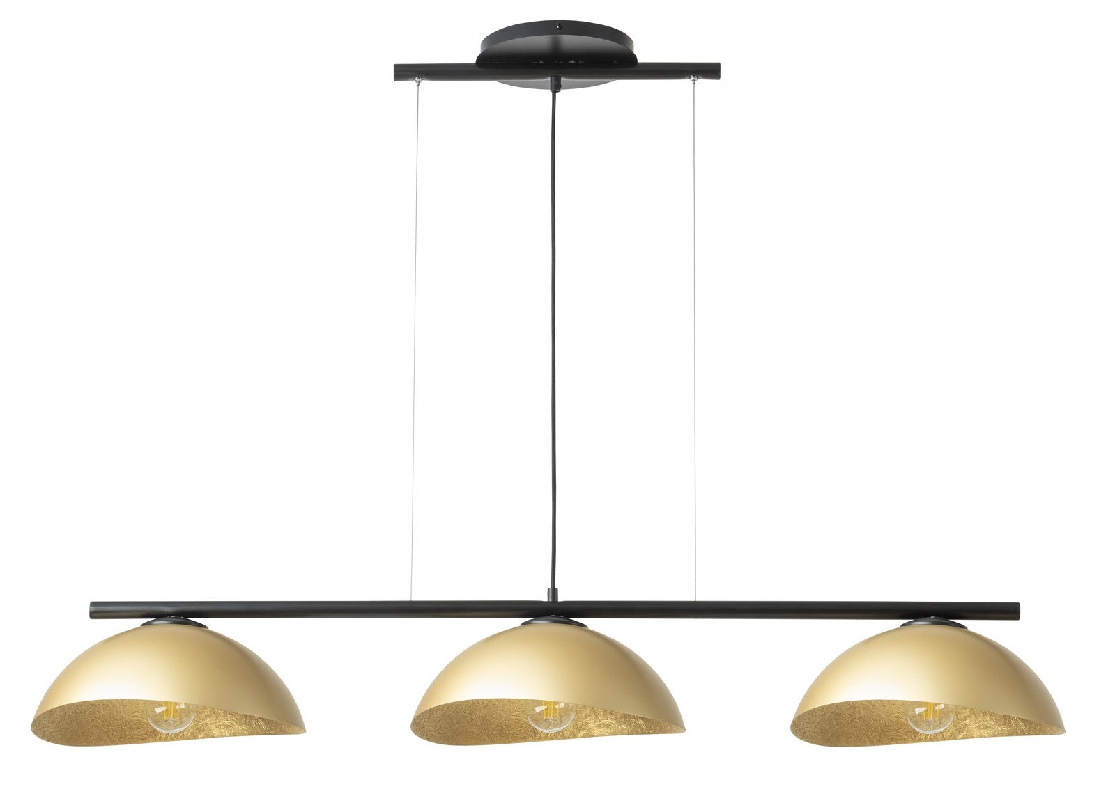 Lampa wisząca Solar czarno-złota 3xE27x15W dekoracyjna wym: 80 x 120 x 33 cm metal SIGMA
