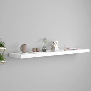 Mensola Sospesa White - Design Essenziale Per Parete - 2