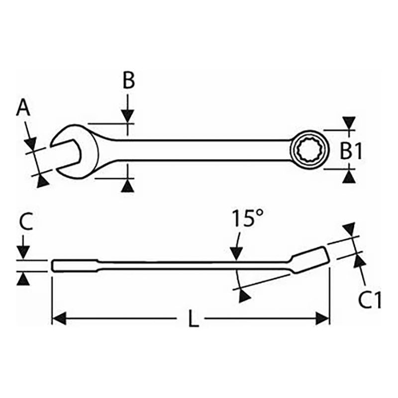 Clé mixte EXPERT by Facom 7 mm - E113200 - 2