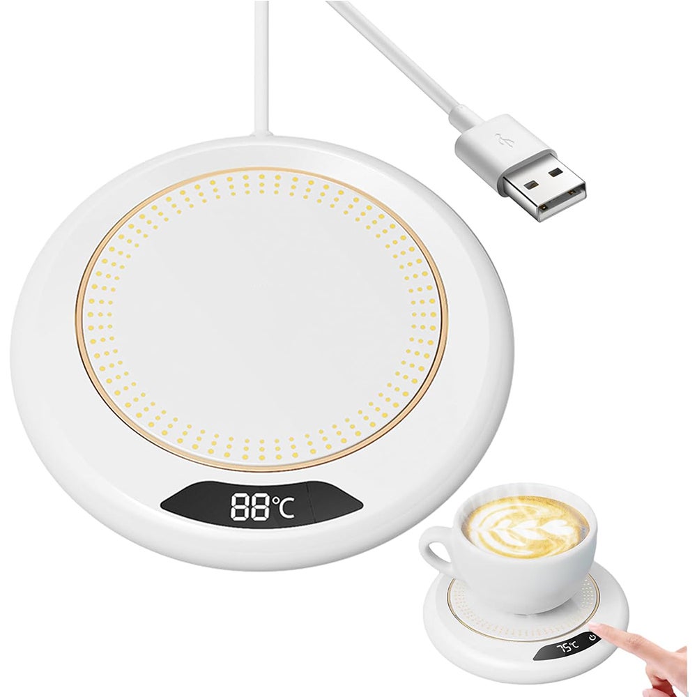 Chauffe-tasse sans fil avec tasse, tasse à café chauffante rechargeable par USB, chauffe-tasse à café chauffant sans fil, kit de tasse chauffante intelligente pour la fête des mères, le Nouvel An Chauffe-tasse sans fil avec tasse, tasse à café chauffante rechargeable par USB, chauffe-tasse à café chauffant sans fil, kit de tasse chauffante intelligente pour la fête des mères, le Nouvel An