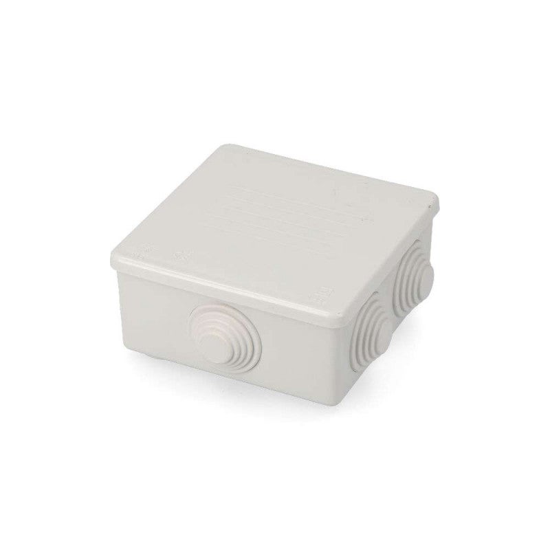Boîte de dérivation étanche IP65 – 2 pièces 100 x 68 x 50 mm – ABS noir pour installations intérieures et extérieures – Protection - Bricolage