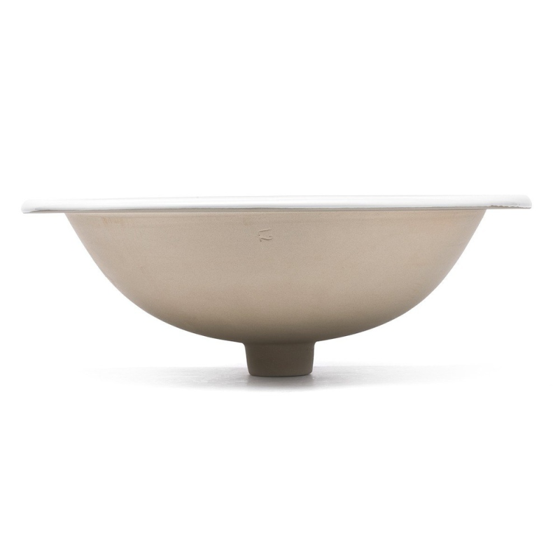 Vasque à encastrer Multi 55 x 47,5 cm en céramique, 1 trou robinet centré, blanc (1690NEW) - 5