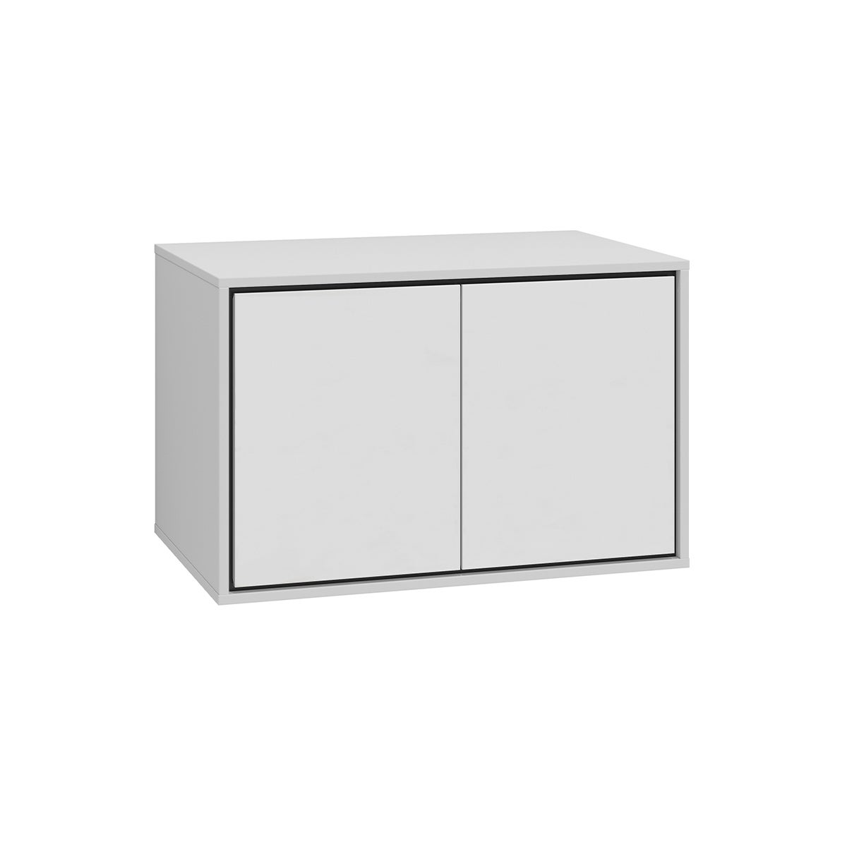 Szafka pod umywalkę nablatową GAJA 2D 78cm biały połysk/czarna