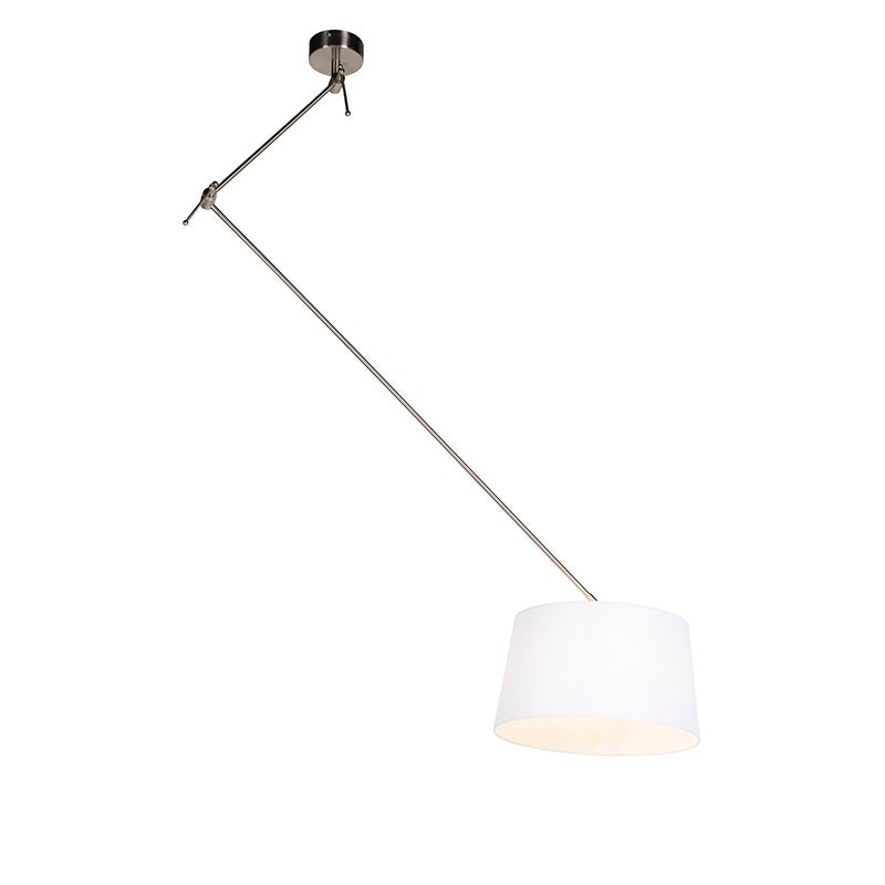 Qazqa country-rustic lampa wisząca - Blitz - biały, max. 60w, kompatybilny z żarówką LED, e27, 38cm oświetlenie wewnętrzne