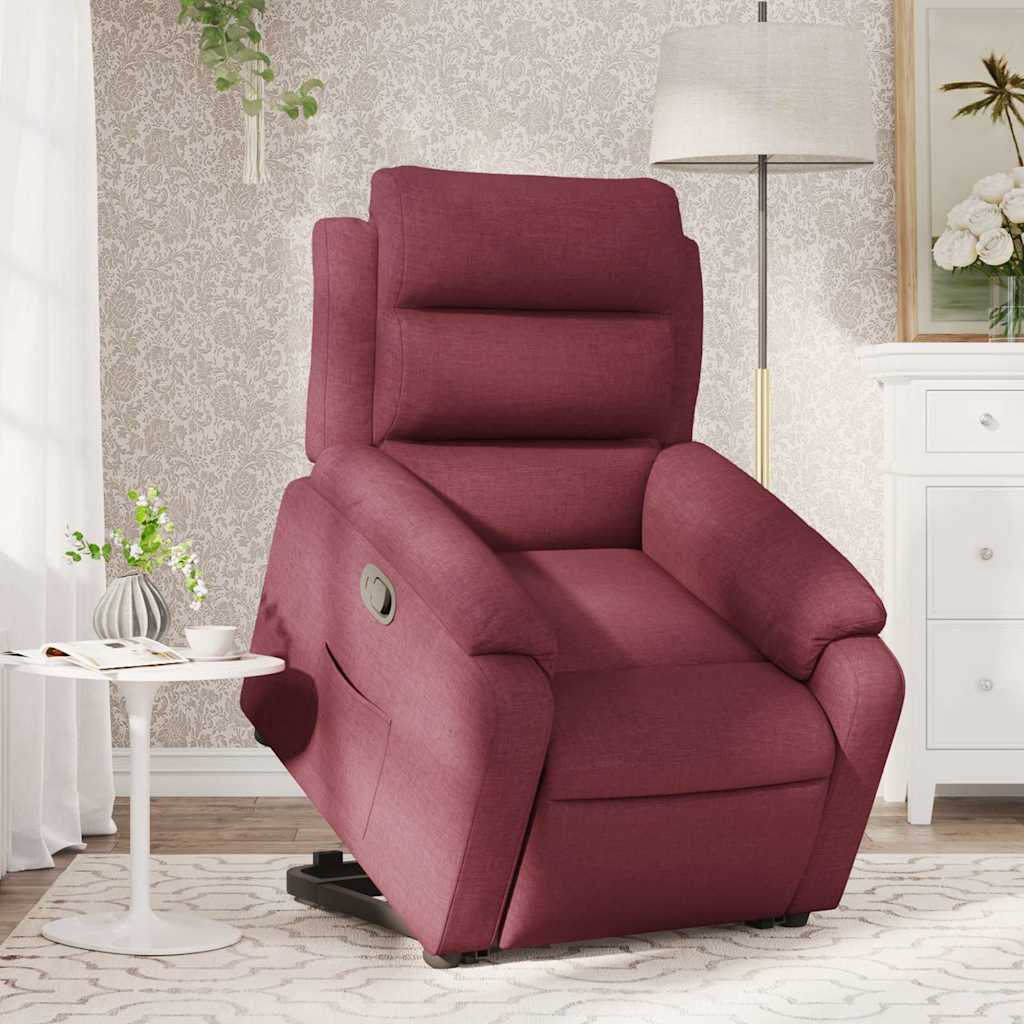 Fauteuil inclinable rouge bordeaux tissu | Leroy Merlin
