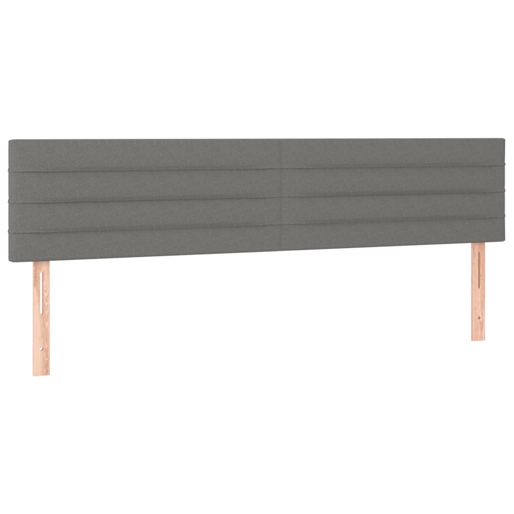 Maison Exclusive - Sommier à lattes de lit et matelas et LED Gris foncé 180x200 cm - 7