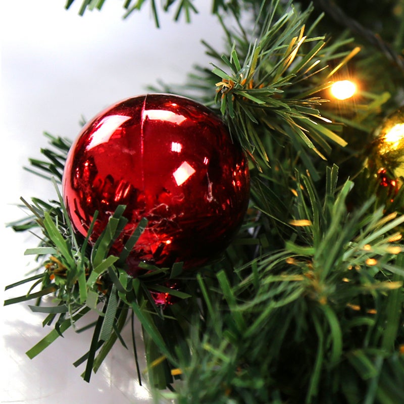 Albero di Natale artificiale decorazioni ghirlanda 5m 100LEDs con ornamenti - 9