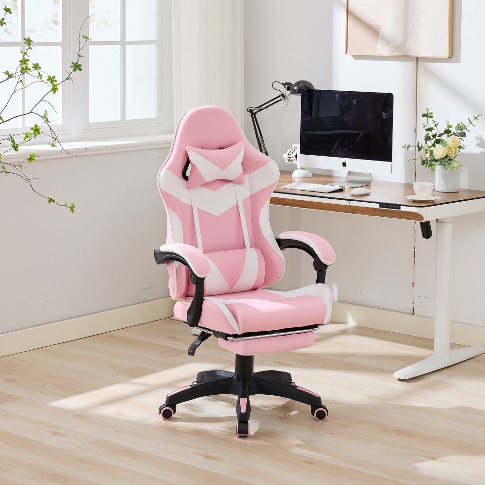 Dowinx Chaise de gaming Racing Gamer - Avec coussin de printemps
