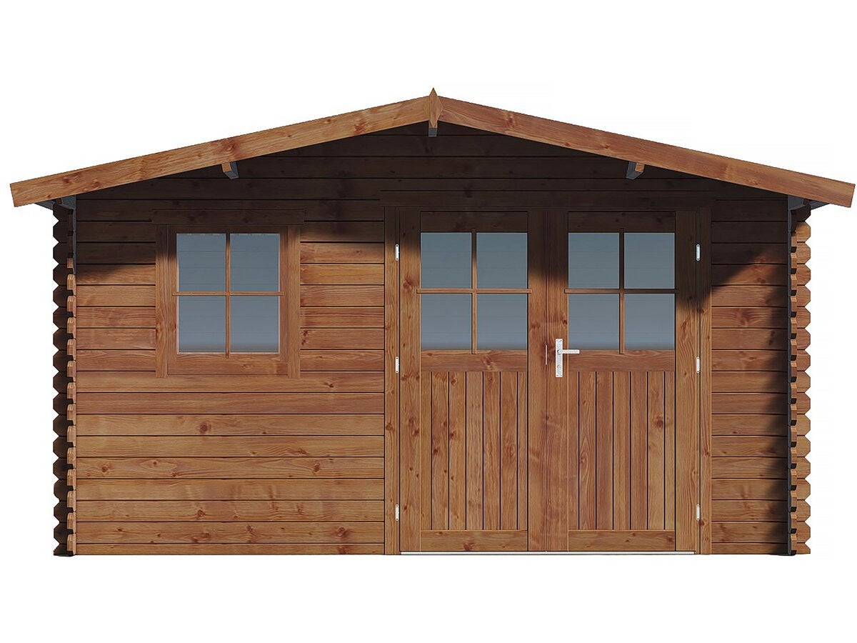 Abri de jardin en bois traité marron autoclave 