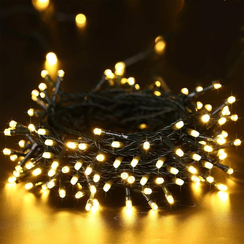 Wodoodporne paski świetlne LED do wnętrz, sypialni, okien, choinek, na urodziny, do ogrodu i na festiwale, 7 metrów, 50 diod LED, ciepłe białe światł