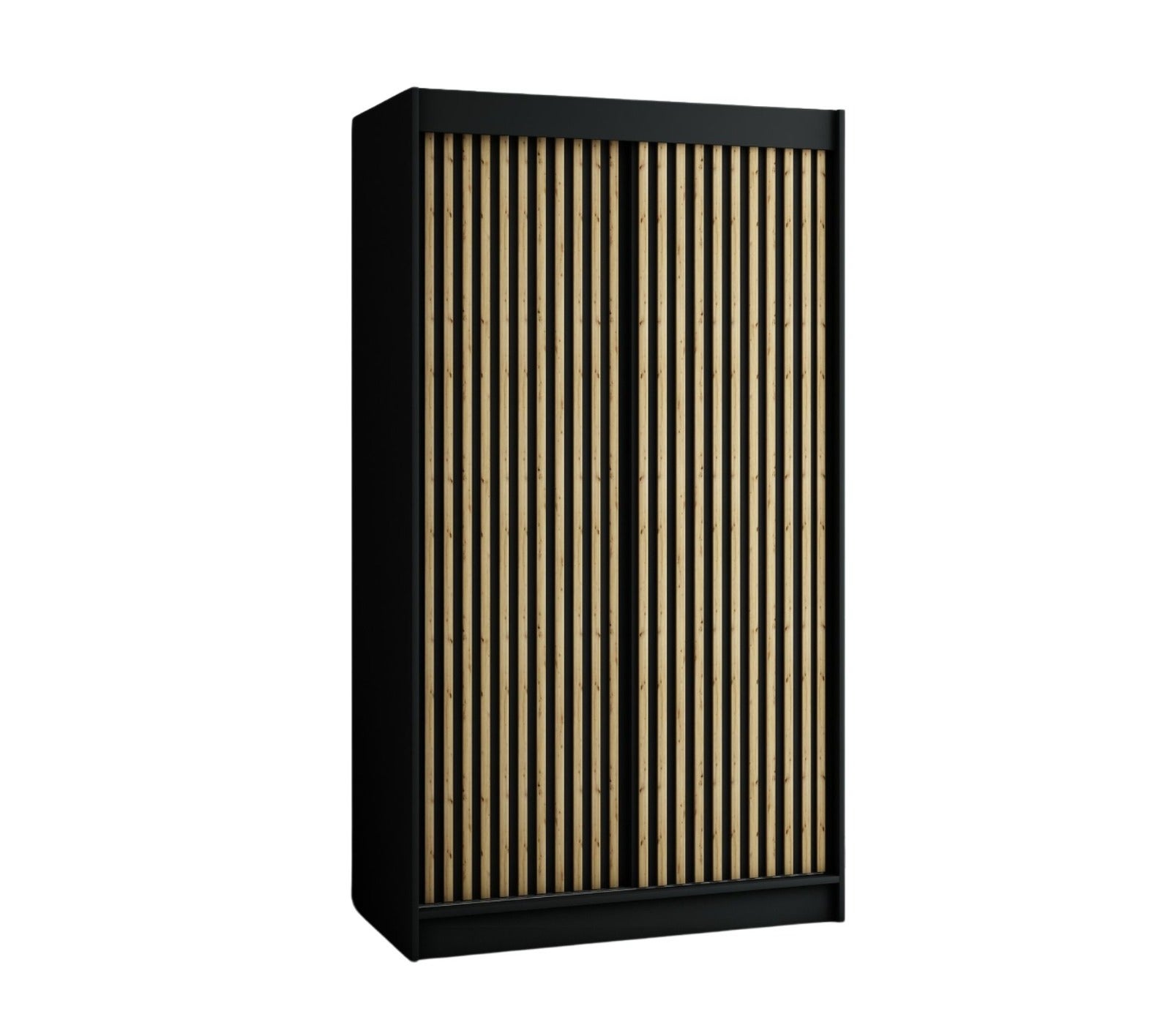 Szafa przesuwna garderoba LAMELO 1 120 x 62 x 200 cm Czarny - Abiks Meble