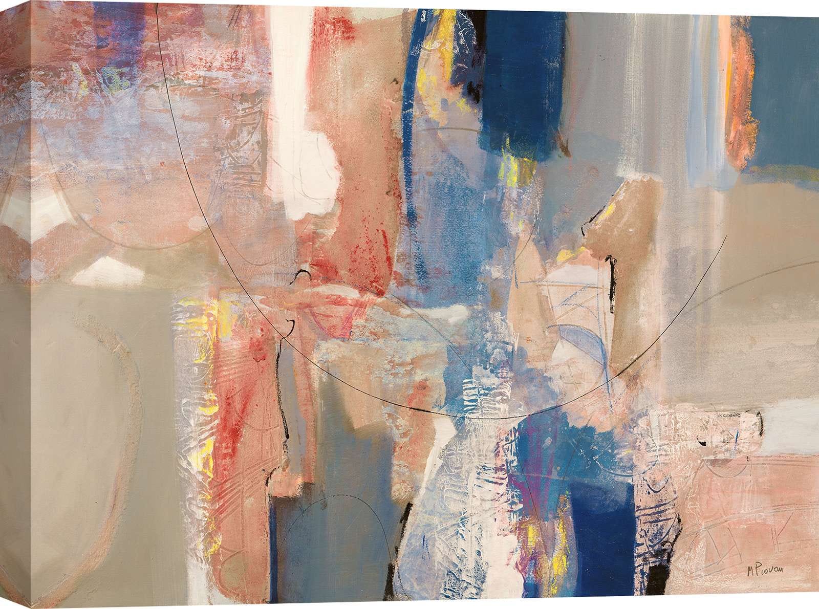 Acheter huile sur toile abstrait gouttes bleu or Acheter huile sur toile abstrait gouttes bleu or