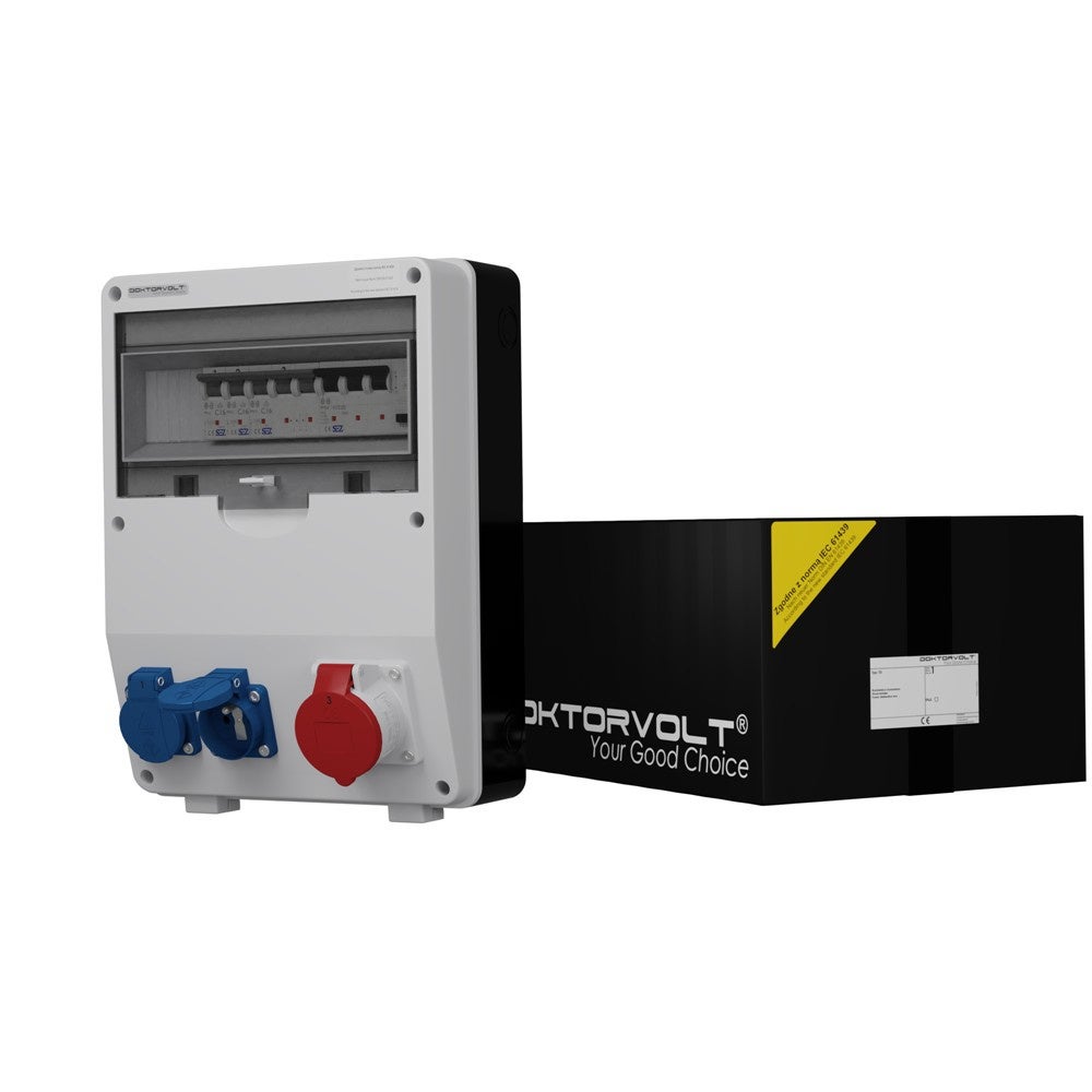 Rozdzielnica budowlana TD-S/FI 16A 2x230V gniazda Mennekes Doktorvolt DV-6947-F