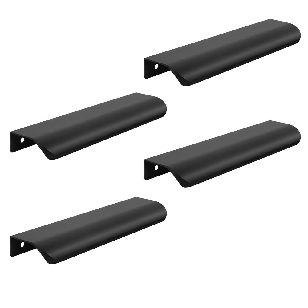 Uchwyt meblowy czarny, uchwyt do szuflady, stop aluminium, rozstaw otworów 128 cm, odpowiedni do szafek kuchennych