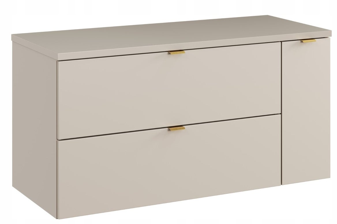 Szafka łazienkowa Dalia 100 cm kaszmir z blatem i cargo