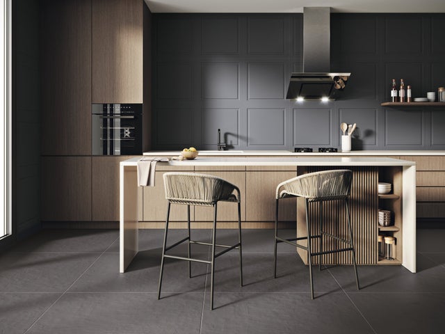 Carrelage Effet Cadre Moulure 60x120 Mat Parigi - ANTHRACITE