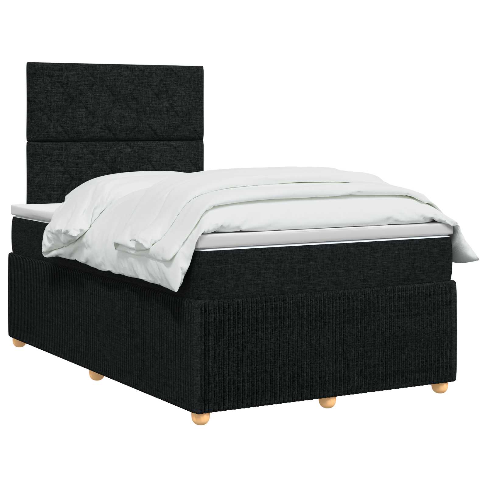 Cama box spring con colchón Negro 120 x 200 cm Tela | Leroy Merlin