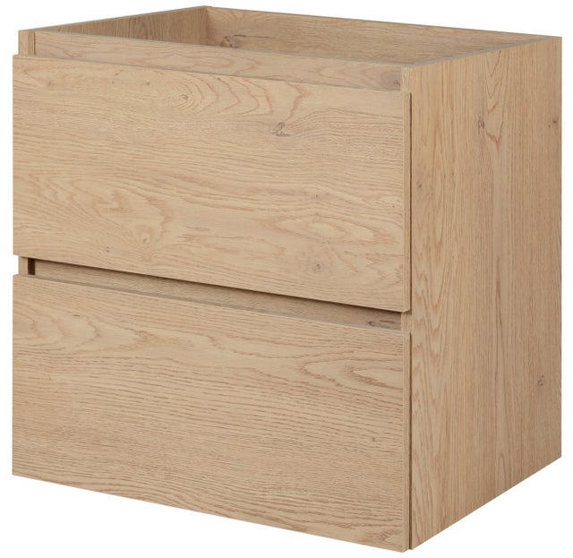 Meuble suspendu sous lavabo SIMPLE chêne clair 60 cm