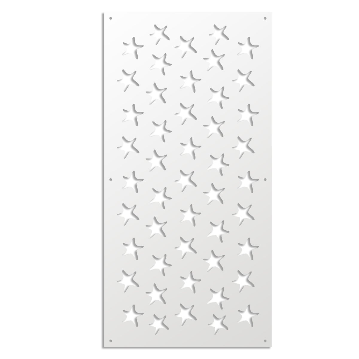 STARFISH - Panel perforowany PCV - Parasol przeciwsłoneczny o wymiarach 50x150 cm - kolor biały