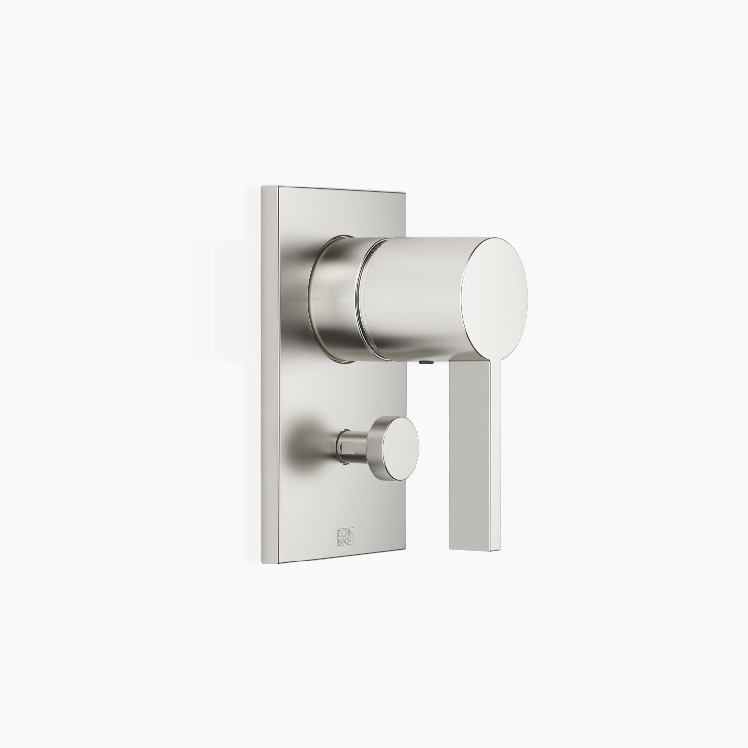 MEM Platine brossé : Mitigeur monocommande de lavabo mural sans garniture d'écoulement