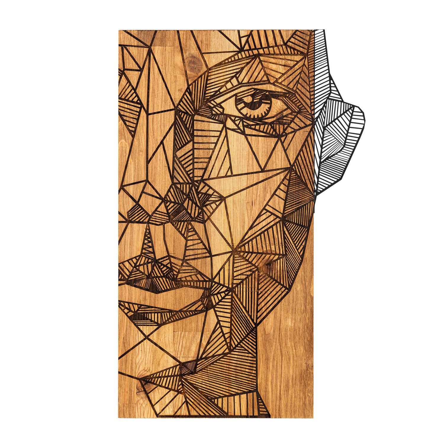 Décoration murale en bois, motif d'arbre de vie en forme de visage, en noir et doré, 3D, moderne, pour la maison, le bureau, la chambre à coucher, le salon et la cuisine