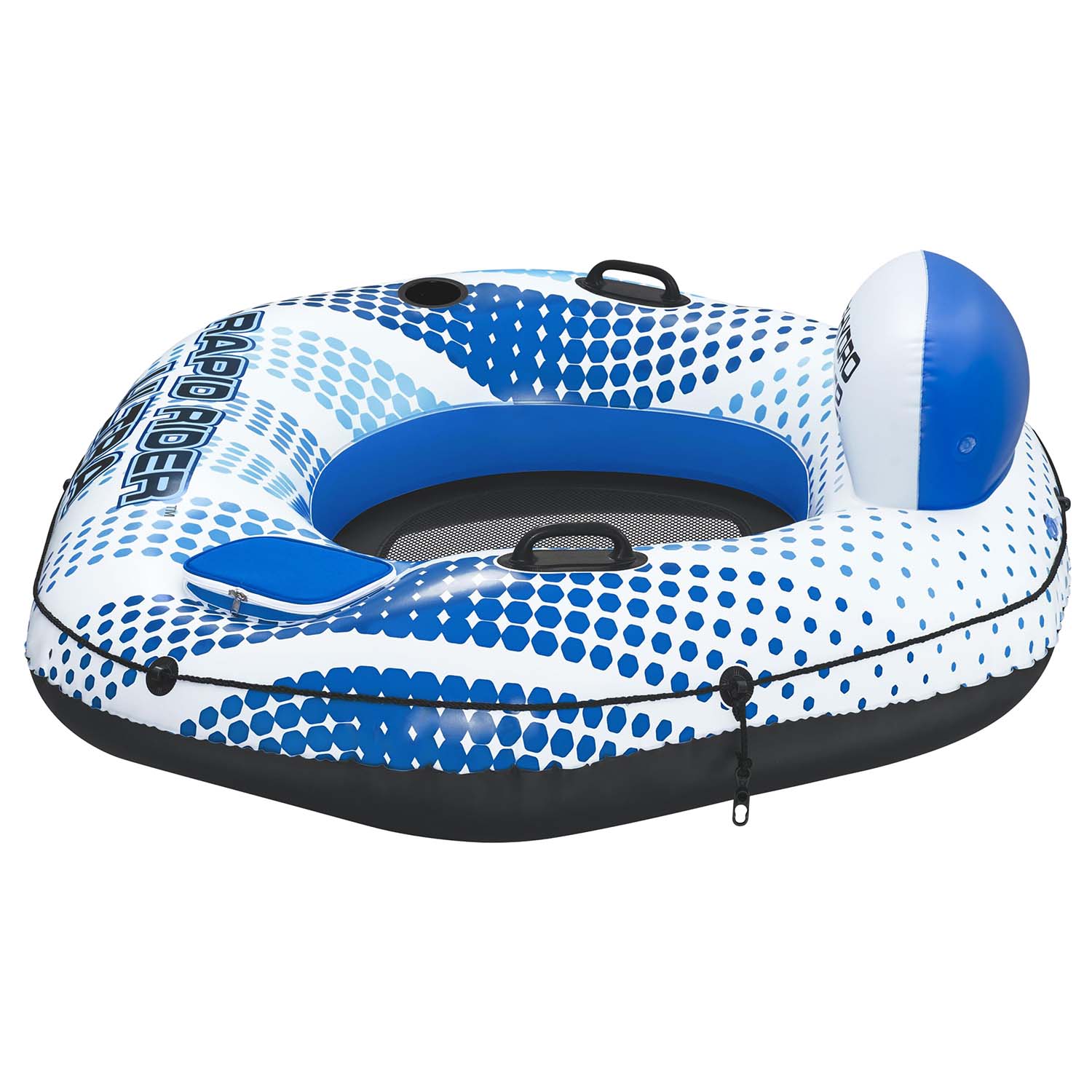 Fotel dmuchany do pływania Bestway Rapid Rider koło dmuchane do wody materac 152x132x50cm - 2