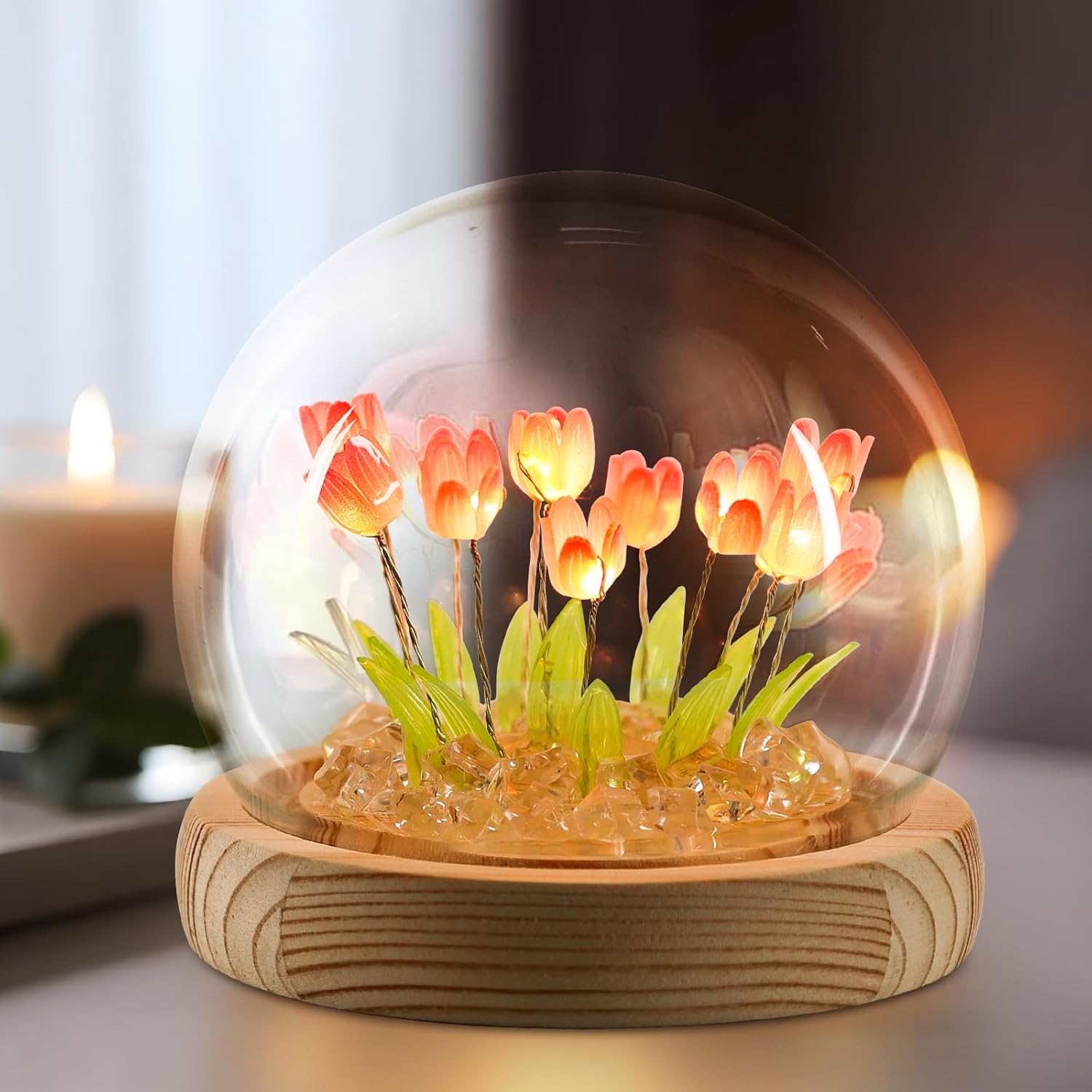 Guirlande Lumineuse 20 LED, Fleurs En Mousseline Fuchsia, Rose Et Blanc – à Piles, Pour Intérieur