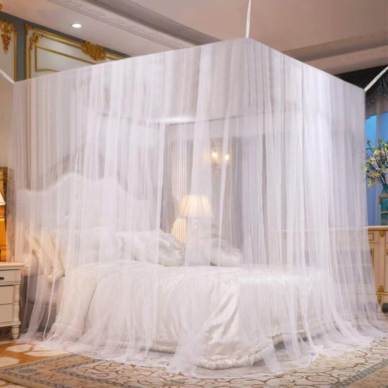 Moskitiera na łóżko duża kwadratowa moskitiera na łóżko bardzo duża moskitiera z baldachimem do wnętrz i na zewnątrz na łóżka pojedyncze x x cm