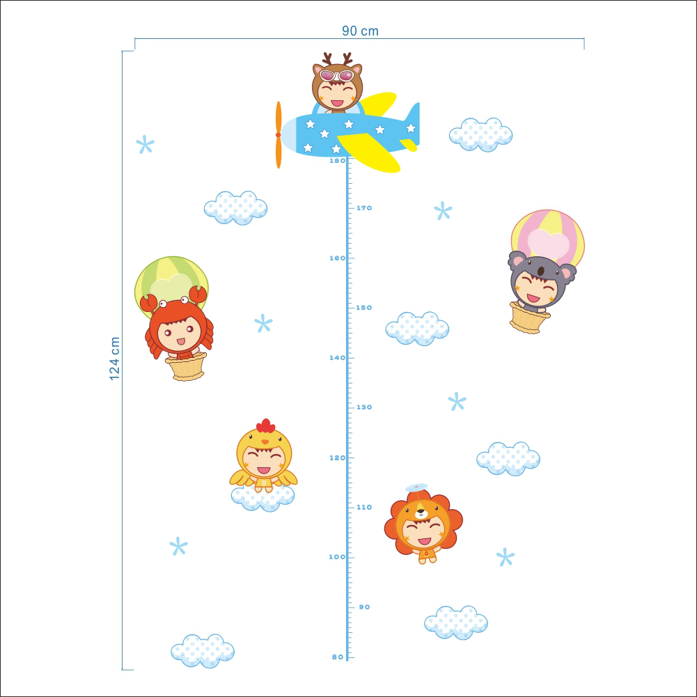 Adesivi Tesa bambini travestiti in animali - Sticker adesivo - adesivi murali - - 4