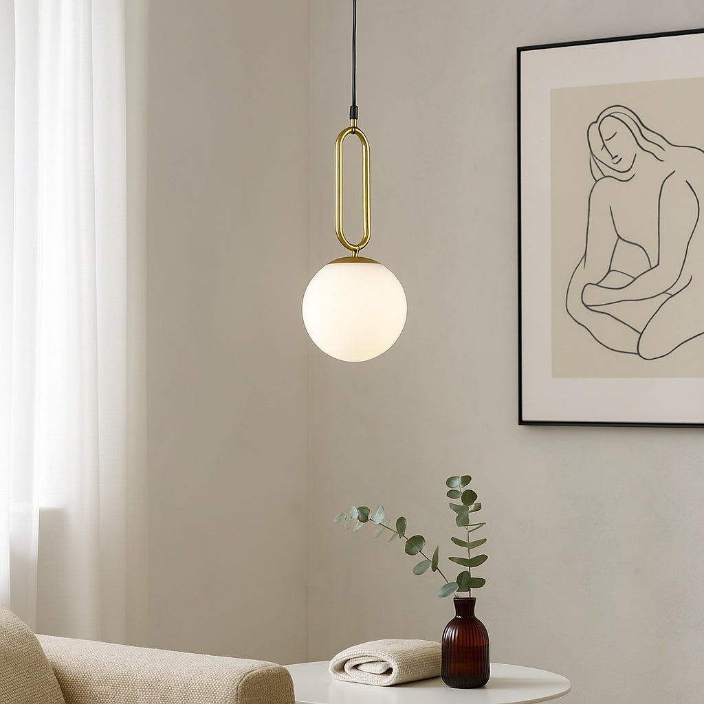 Lampa wisząca żyrandol Bali E27 100 cm IP20 loft złota szklany klosz MasterLED - 3