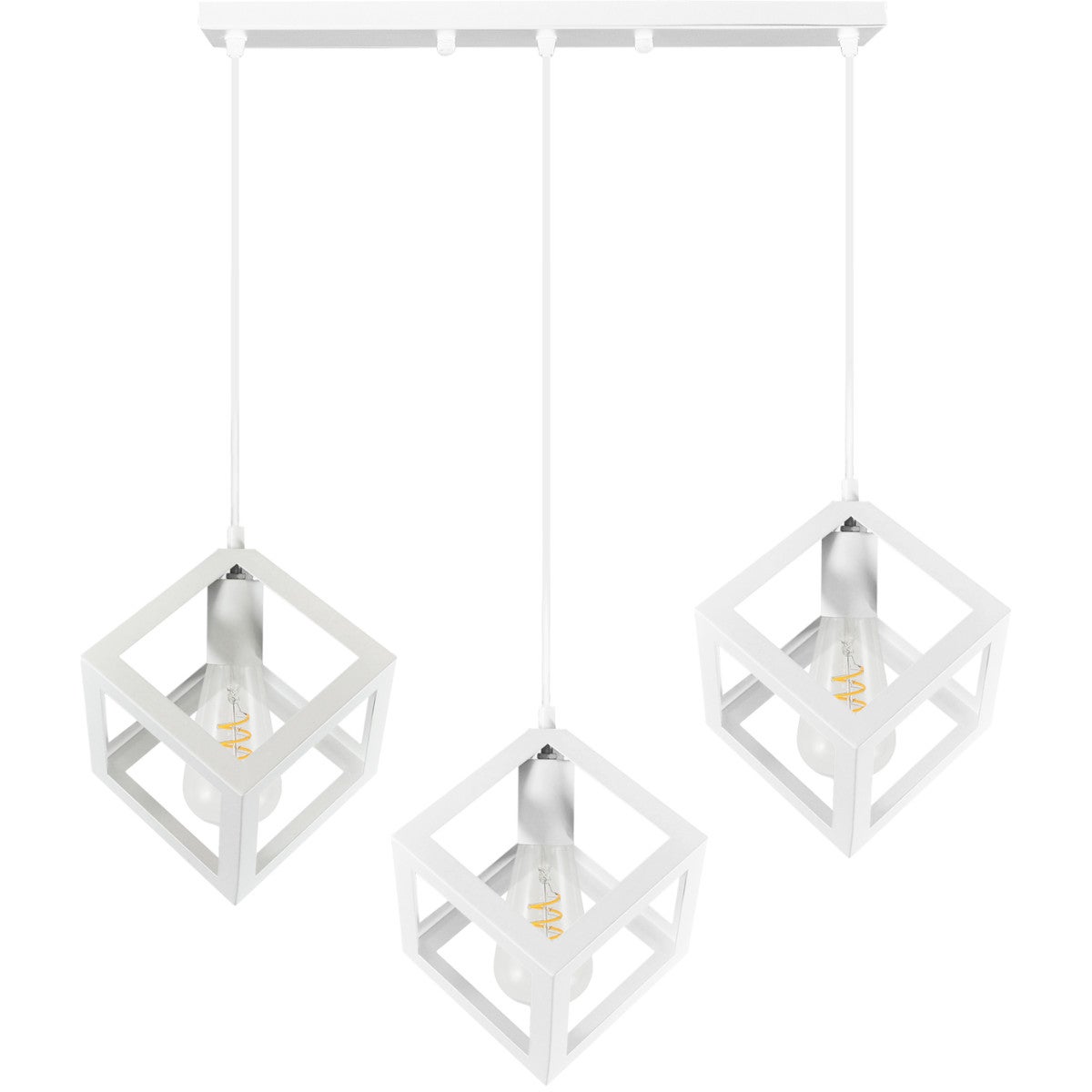 Lampa wisząca Sweden biała 3xE27x20W wym: 180 x 16 x 70 cm metal Polux