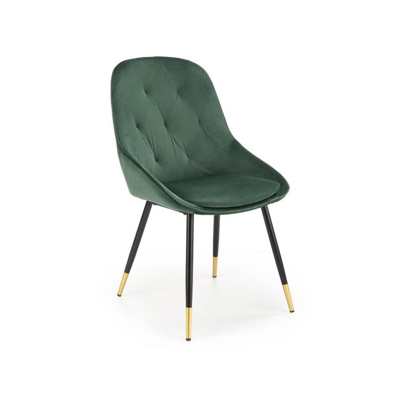 Krzesło tapicerowane K437 VELVET ciemnozielone