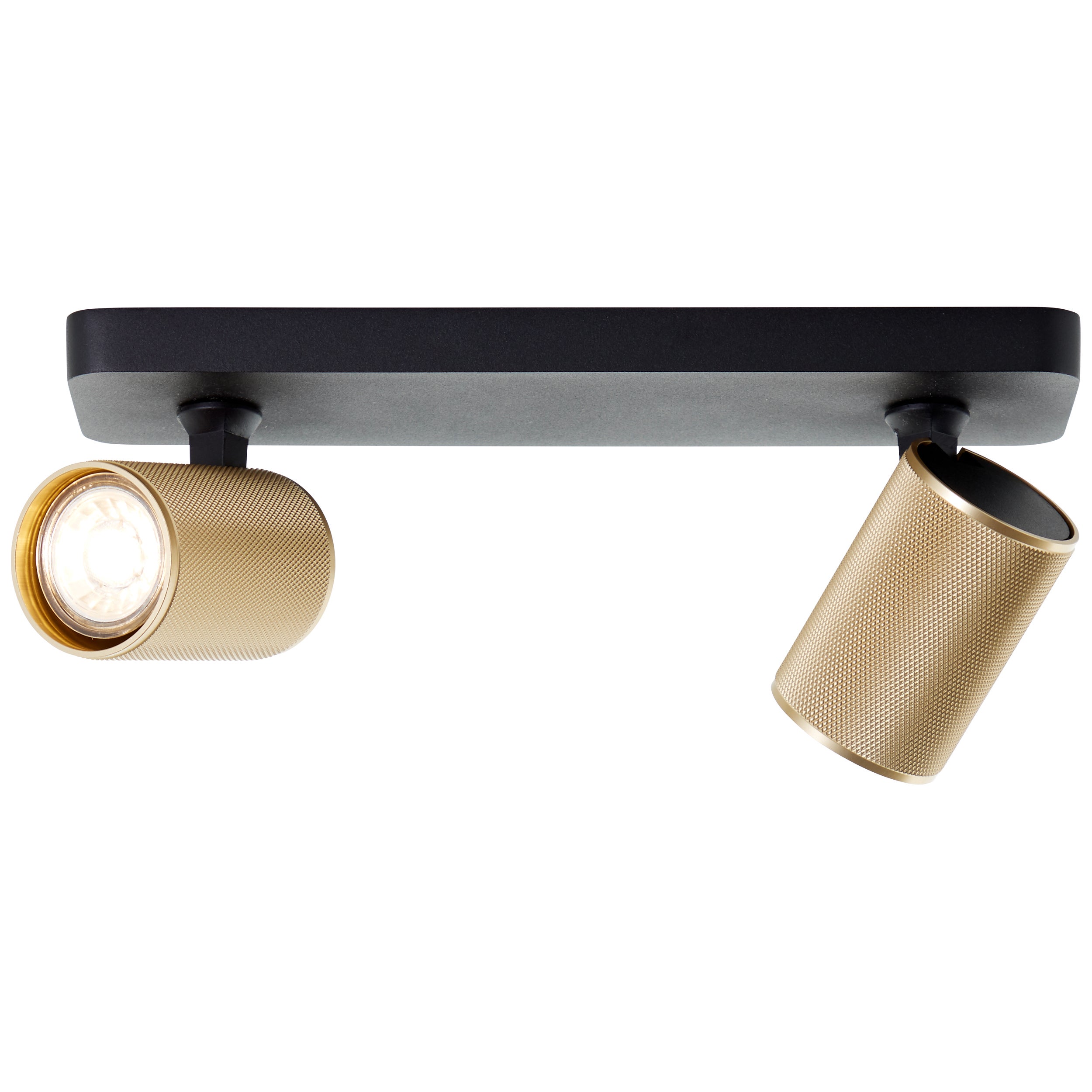 Lampa Brilliant Spot bar LED Marty 2 żarówki piaskowy czarny/matowy złoty metal 2x GU10, 10 W, żarówka LED w zestawie i wymienna - 3