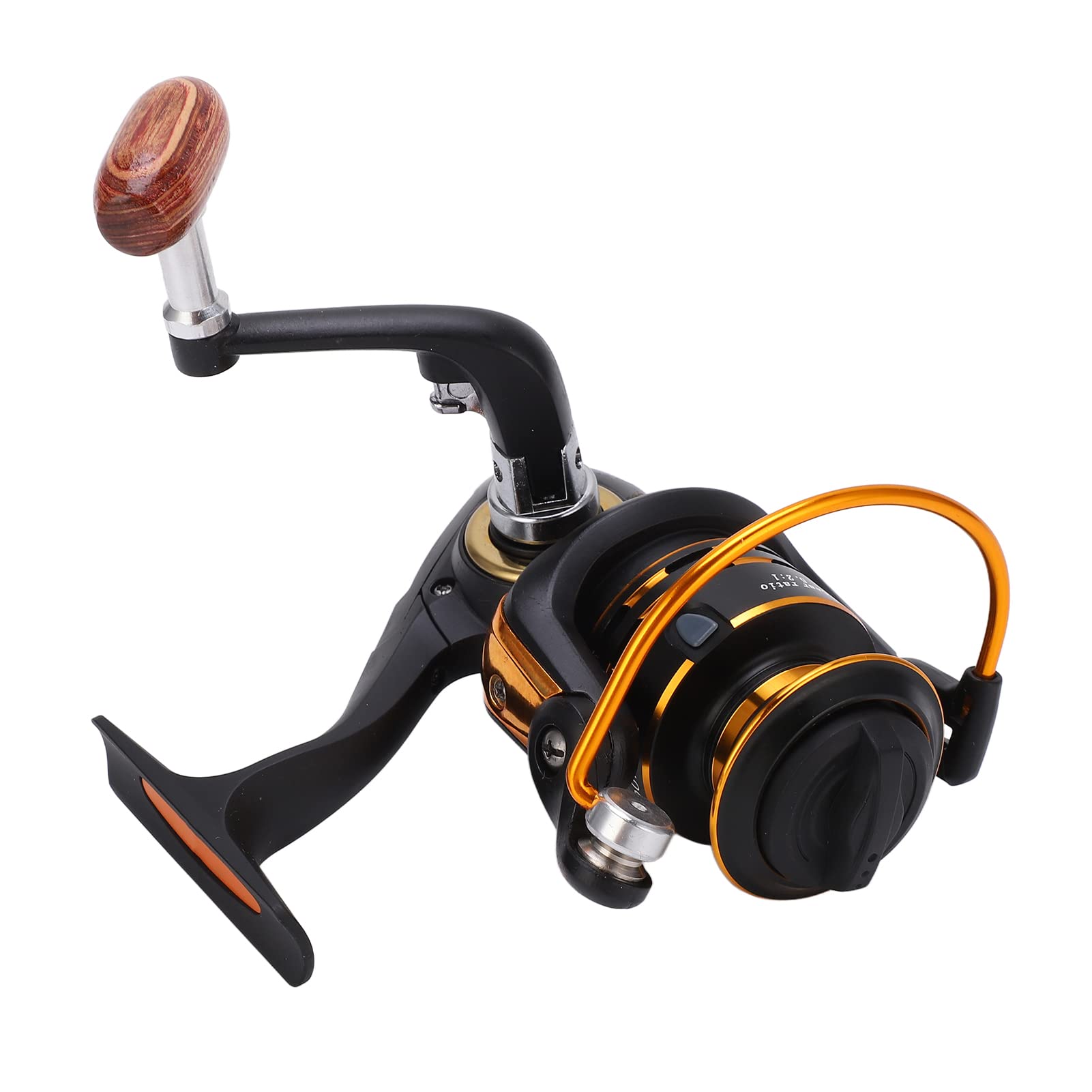 Moulinet De Pêche DEUKIO Noir – Lancer, Bobine Métal, Résistance 12 Kg, Eau Douce