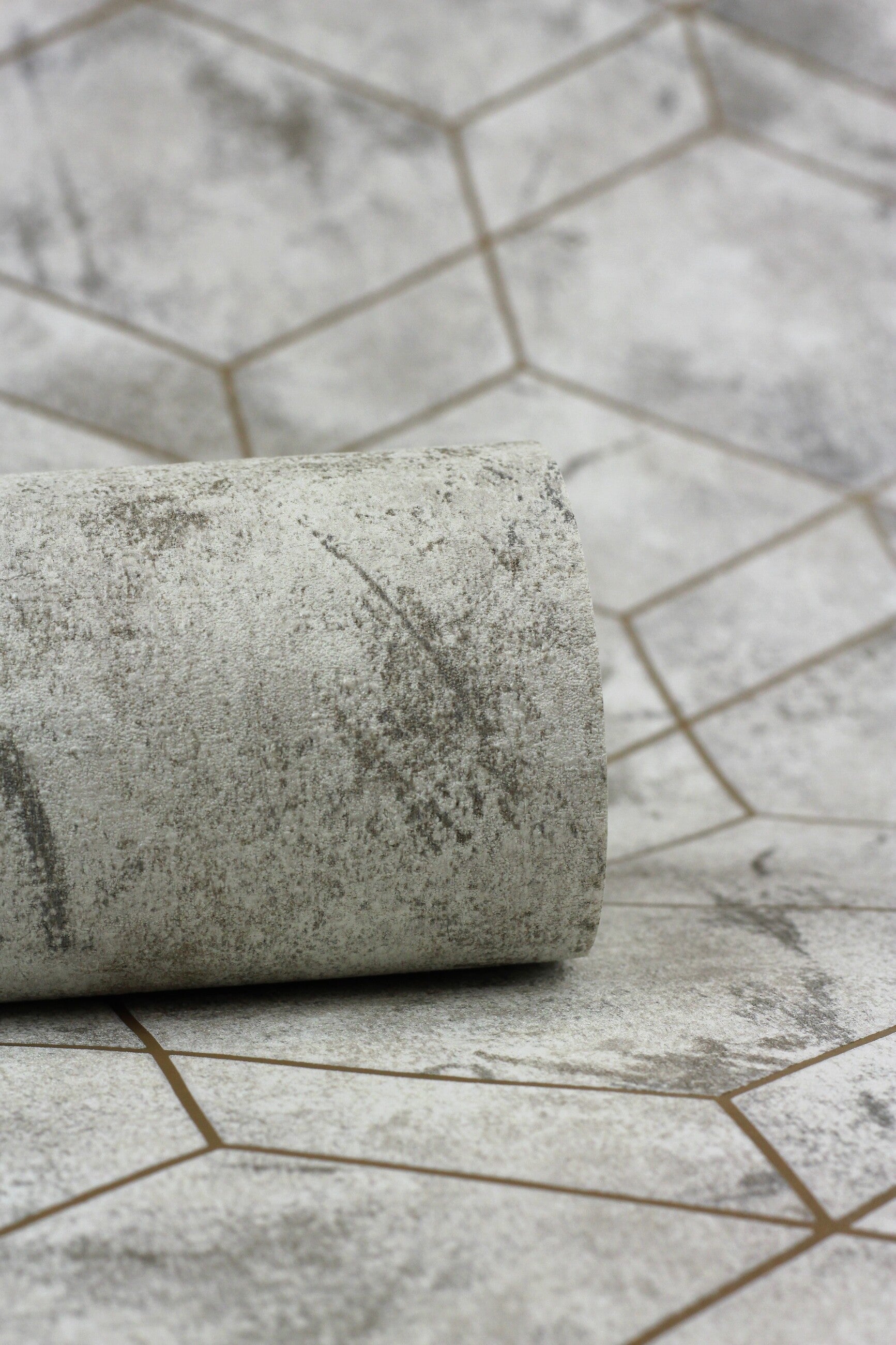 Carta da parati Rasch 649703 - Carta da parati in tessuto non tessuto con effetto cemento in beige-grigio chiaro - 7