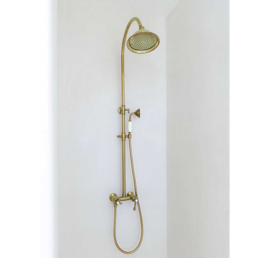 Leeds kolumna prysznicowa mechaniczna retro szczotkowanego złota - 2