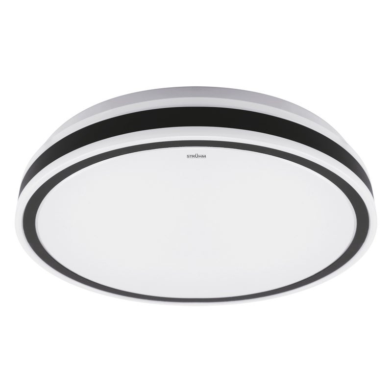 Plafon Aurelia okrągły biało-czarny LED 48W 4100K 3160lm wym: 6,5 x 48 cm IP44 tworzywo sztuczne Struhm